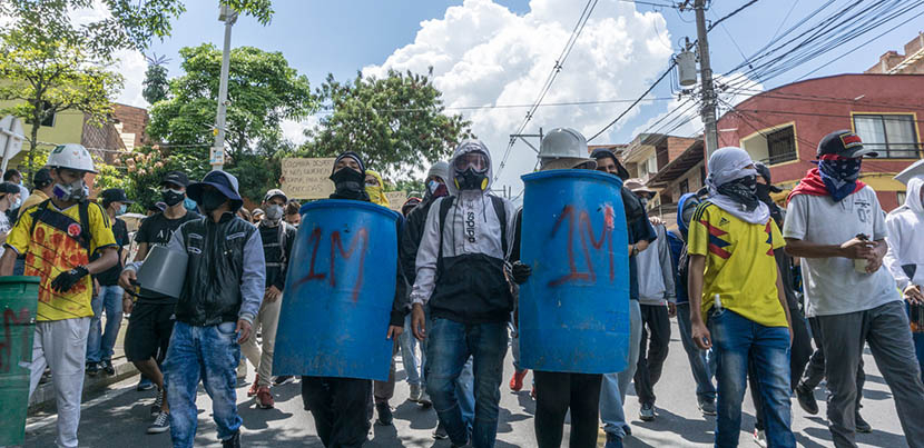 Defying Police Violence Strikers Across Colombia Are Demanding   Colombia National Strike Flickr User Oxi.ap CC BY 2.0 